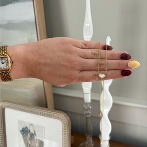 Kendra Scott Mother of Pearl Heart Pendant Necklace